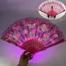 LED Lace Fan Light Up Folding Fan For Parties Carnival Shows And Dance Decor 8