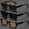 Classic Square Sunglasses Set Of Unisex Retro Fashion Shades 6