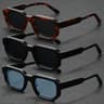 Classic Square Sunglasses Set Of Unisex Retro Fashion Shades 7