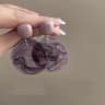 Vintage Geometric Resin Statement Earrings For Women Purple Green Circular Design 6