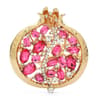 Crystal Pomegranate Brooch Pin For Women Elegant Fruit Jewelry Accessory 4