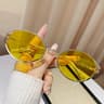 Vintage Vista Oval Sunglasses Retro Metal Frame Street Style Shades 8