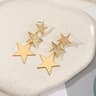 Vintage Star Dangle Earrings For Women Long Statement Drop Earrings In Gold Or Silver 6