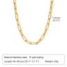 Gold Plated Stainless Steel Paperclip Bracelet For Women Adjustable Chunky Stackable Link Jewelry 16