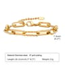Gold Plated Stainless Steel Paperclip Bracelet For Women Adjustable Chunky Stackable Link Jewelry 18