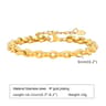 Gold Plated Stainless Steel Paperclip Bracelet For Women Adjustable Chunky Stackable Link Jewelry 19