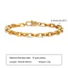 Gold Plated Stainless Steel Paperclip Bracelet For Women Adjustable Chunky Stackable Link Jewelry 20