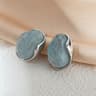 Elegant Amber Stone Earrings Irregular Geometric Stud Earrings For Women 6