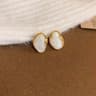 Elegant Amber Stone Earrings Irregular Geometric Stud Earrings For Women 10