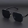 Retro Double Bridge Square Sunglasses With UV Sunglasses Protection  Gradient Metal Frame 6