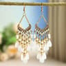 Bohemian Water Drop Beaded Tassel Earrings For Women Ethnic Retro Statement Jewelry 5