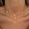 Vintage Gold Shell Flower Pendant Necklace With Heart Charm Stainless Steel Clavicle Necklace For W 8
