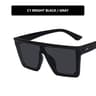 Oversized Square UV One Piece Sunglasses For Women Stylish Large Frame Shades 10