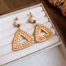 Vintage Rattan Earrings Boho Woven Hoop Statement Earrings For Women 7
