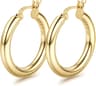 Gold Plated Earrings Chunky Hoop Earrings For Women Lightweight Hypoallergenic Hoops 6