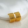 Retro Geometric Stud Earrings For Women Stainless Steel Twisted Knot Statement Earrings 8