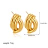 Retro Geometric Stud Earrings For Women Stainless Steel Twisted Knot Statement Earrings 9
