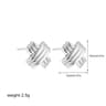 Retro Geometric Stud Earrings For Women Stainless Steel Twisted Knot Statement Earrings 12