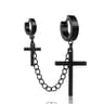 Retro Cross Clip Earring With Chain Tassel Punk Ear Cuff Earring For Women  Men 6