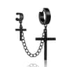 Retro Cross Clip Earring With Chain Tassel Punk Ear Cuff Earring For Women  Men 10