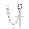 Retro Cross Clip Earring With Chain Tassel Punk Ear Cuff Earring For Women  Men 11