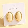 Retro Geometric Stud Earrings For Women Bold Oval Statement Earrings For Parties  Everyday Style 7