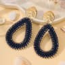 Water Drop Earrings Handmade Crystal Beaded Long Dangle Statement Earrings For Women 26