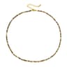 Vintage Natural Stone Necklace Handmade Boho Beaded Choker With Gold Plated Stainless Steel Chain 9