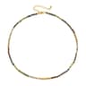 Vintage Natural Stone Necklace Handmade Boho Beaded Choker With Gold Plated Stainless Steel Chain 13