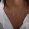 Celestial Star Charm Necklace In Gold Plated Stainless Steel For Women 7