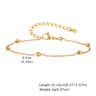 Waterproof Stainless Steel Beaded Anklet For Women Minimalist Summer Ankle Bracelet 5