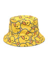Reversible Cartoon Duck Bucket Hat Foldable Lightweight Unisex Sun Protection Hat For Beach  Travel 7