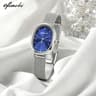 Elegant Womens Quartz Watch With Oval Dial Milanese Mesh Strap  Waterproof Design 10