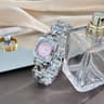 Luxury Womens Square Watch With Skeleton Dial Roman Numerals  Quartz Movement 7