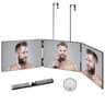 Way Mirror Trifold Vanity Mirror With Adjustable Hook For Hair Cutting  Makeup 8