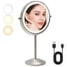 Lighted Makeup Mirror With Magnifying Mirror Rechargeable LED Vanity Mirror 360 Double Sided 8