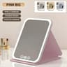 LED Makeup Mirror Rechargeable Touch Control Travel Vanity Mirror With Adjustable Lights 7
