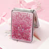 Compact Makeup Mirror Pocket Mirror Foldable Double Sided Travel Mirror With Quicksand Design 7