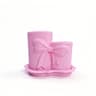 3D Bow Makeup Brush Holder Cosmetic Organizer Vanity Desk Storage 0