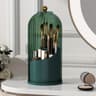 360 Rotating Makeup Brush Holder With Dustproof Cover And Large Capacity Organizer 8
