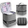 Double Layer Nail Polish Storage Bag Portable Manicure Organizer Travel Cosmetic Case 8