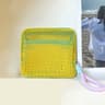 Small Mesh Beach Pouch With Wrist Strap Clear Cosmetic Travel Organizer 10
