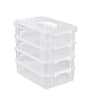 Extra Large 4 Tier Stackable Storage Box Clear Toy And Craft Organizer With Lid 6