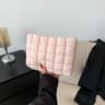 Quilted Makeup Bag For Women Large Cotton Travel Cosmetic Organizer 8