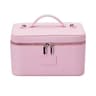 Large Capacity Travel Makeup Bag With Removable Divider Waterproof PU Leather Cosmetic Organizer 0