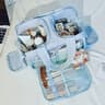 Large Capacity Travel Makeup Bag With Multi Compartment Toiletry Organizer 7
