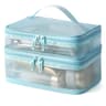 Double Layer Travel Cosmetic Bag Large Capacity Transparent Makeup Organizer 8