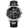 Mens Chronograph Watch Waterproof Quartz Leather Sport Wristwatch 9