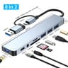 USB C Hub Multiport Adapter With USB 30 SD TF Card Reader And Audio Port 7