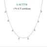 8 Stone Moissanite Necklace 925 Sterling Silver White Gold Plated Pendant For Women 8